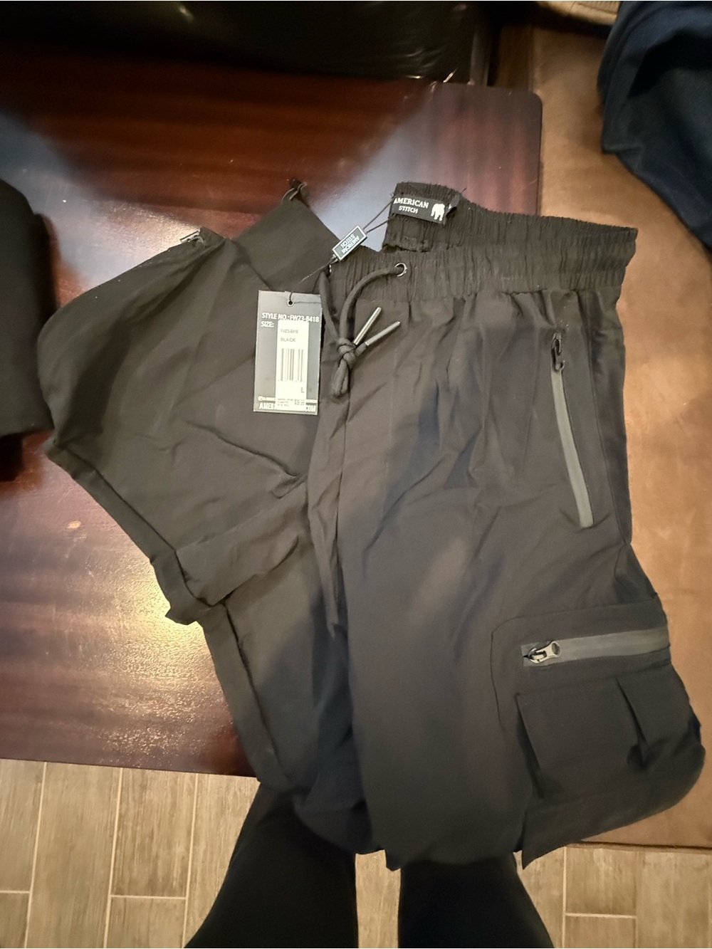 American Stitch Black Men's Jogger Sweatpants